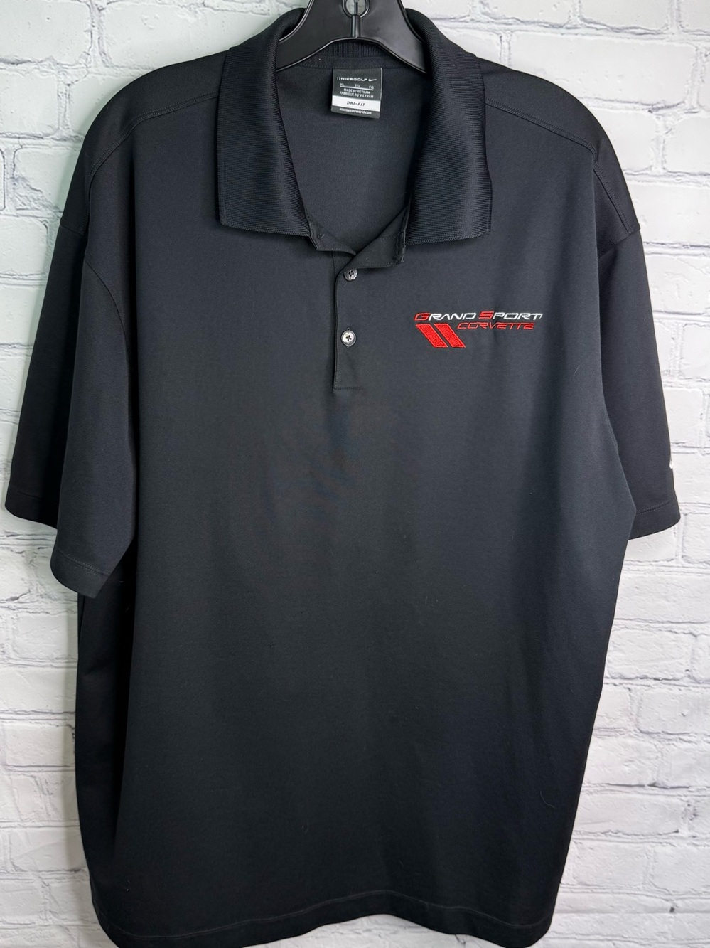 NIKE Golf Grand Sport Corvette Black Polo Shirt XL